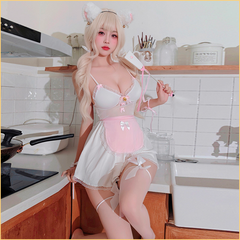 俏皮小猫咪女仆扮演套装