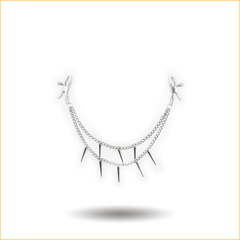 情趣尖刺sm金属铁链乳夹