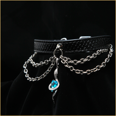 海蓝宝灵蛇链条项圈