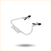 DADDY字母铁链乳夹