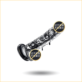 GALAKU水晶骑士透明仿真阳具 19.5cm