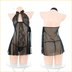 性感蕾丝新中式旗袍睡裙