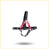 PU马具型头戴式黑红大号硅胶短阳具口塞