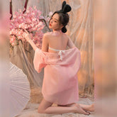 唐风仕女印花流苏套装