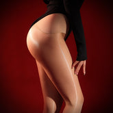 极光油亮无缝裆连裤袜