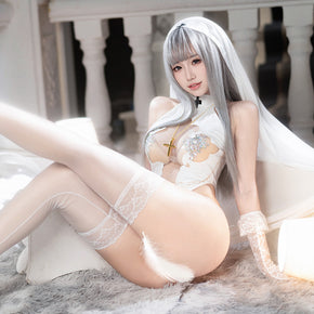 【高端礼盒套装】纯洁圣女露胸裸臀连体衣