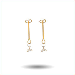 金属金色鱼尾乳夹