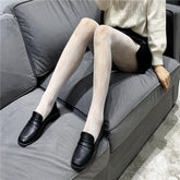 蝴蝶结花纹网袜