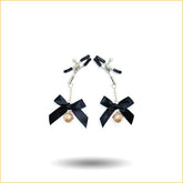 情趣黑蝴蝶结铃铛乳夹