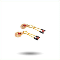 sm红宝石珍珠金色乳夹