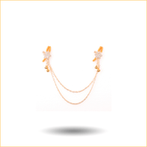 链条铃铛钻石花蕊乳夹