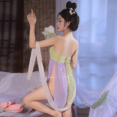 古风春季荷花抹胸汉服