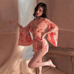 日系印花绑带腰封和服