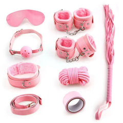 谜姬魅爱空间SM套装7件套皮革毛绒另类情趣束缚套装