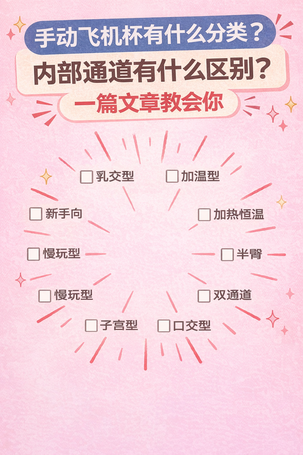手动飞机杯有什么分类？内部通道有什么区别？一个文章教会你