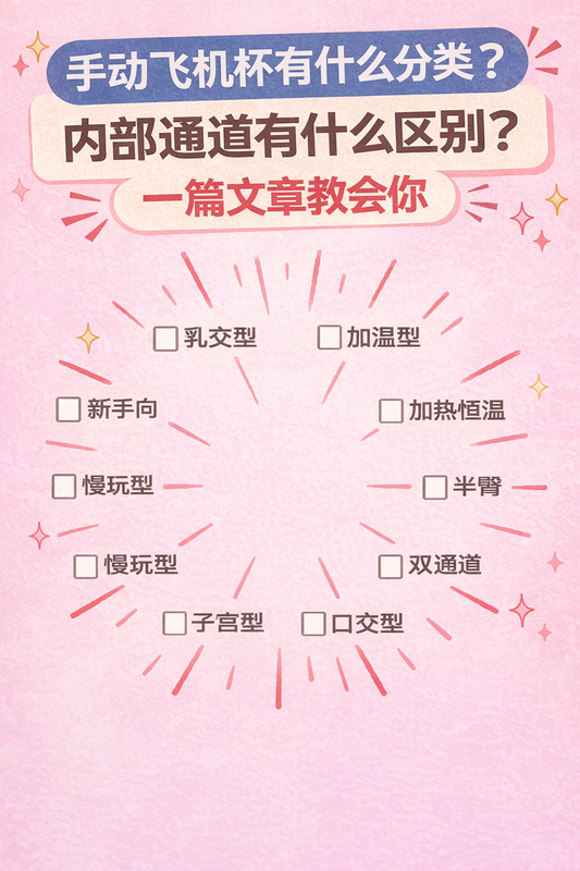 手动飞机杯有什么分类？内部通道有什么区别？一个文章教会你
