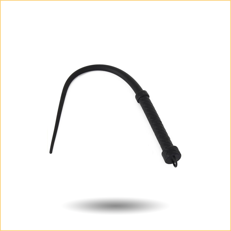 黑色硅胶一体调教鞭