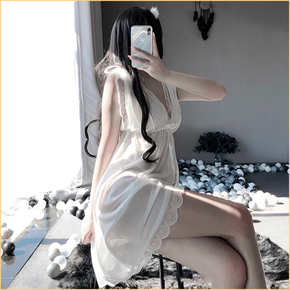 诱惑深透明网纱女丝睡裙