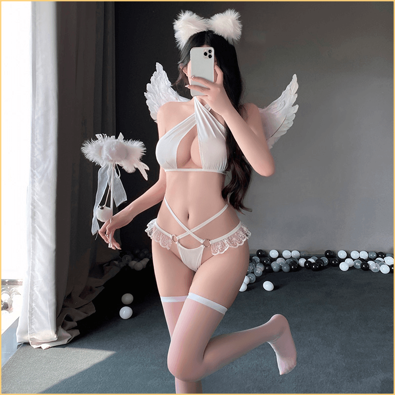 天使诱惑系带三点式制服