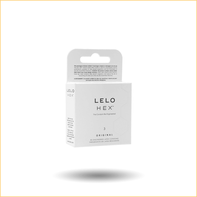 Lelo Hex 蜂窝纹避孕套  3只装