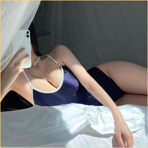 吊带死库水连体衣