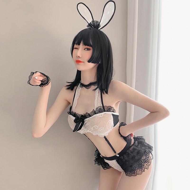 蕾丝可爱兔女郎套装